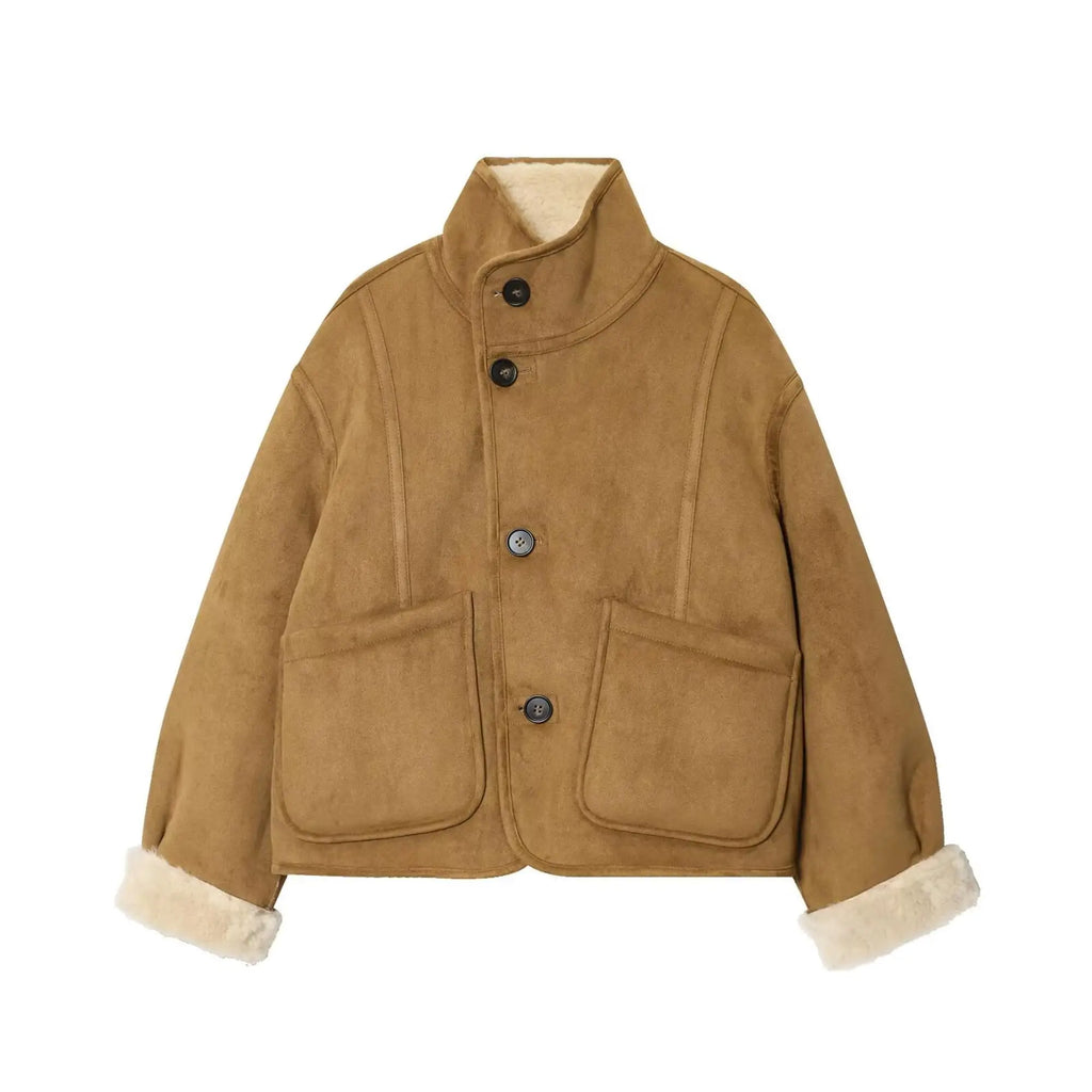 vestoraa double sided suede jacket coat outfit 7 - casual unisex garment with precision (USA)