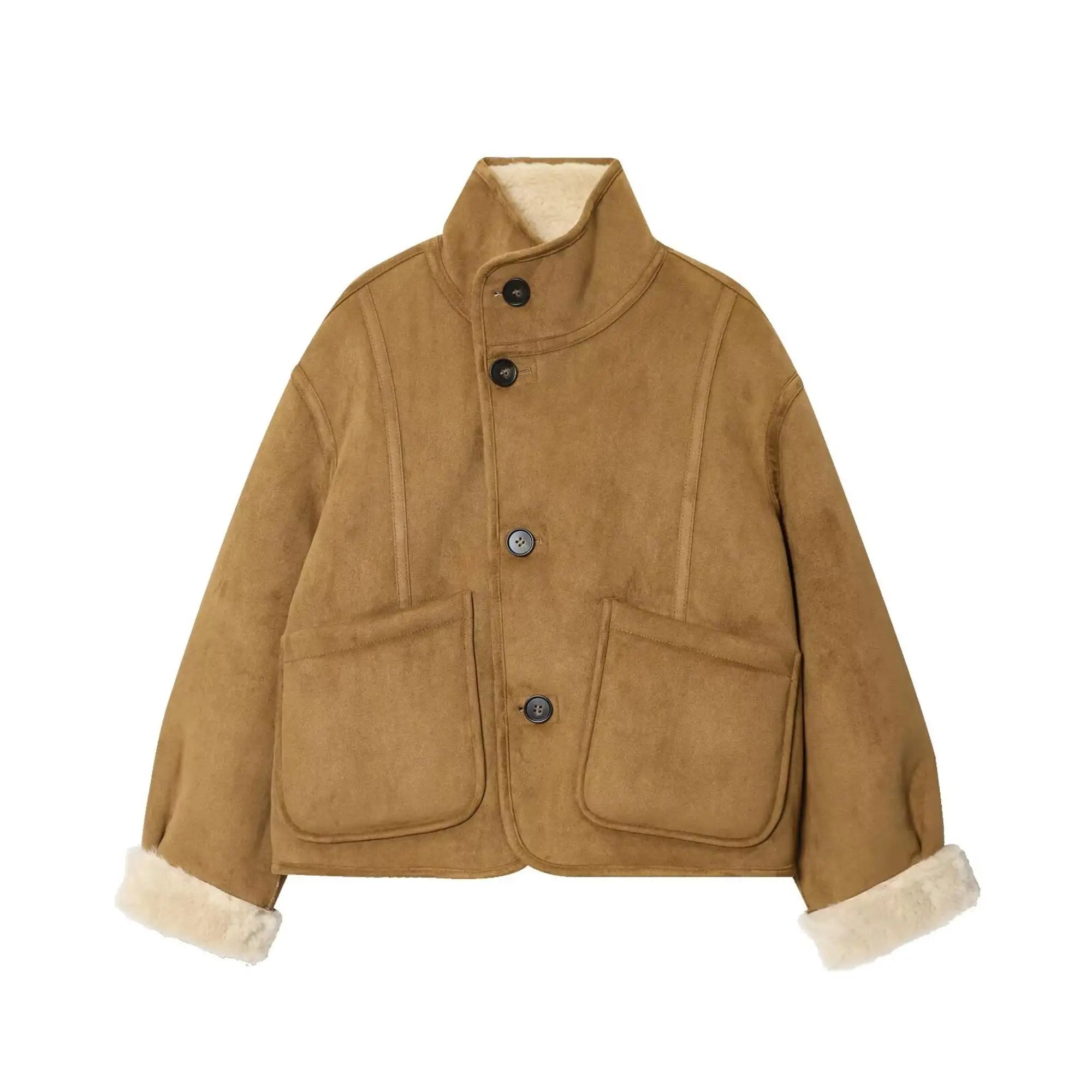 vestoraa double sided suede jacket coat outfit 7 - casual unisex garment with precision (USA)