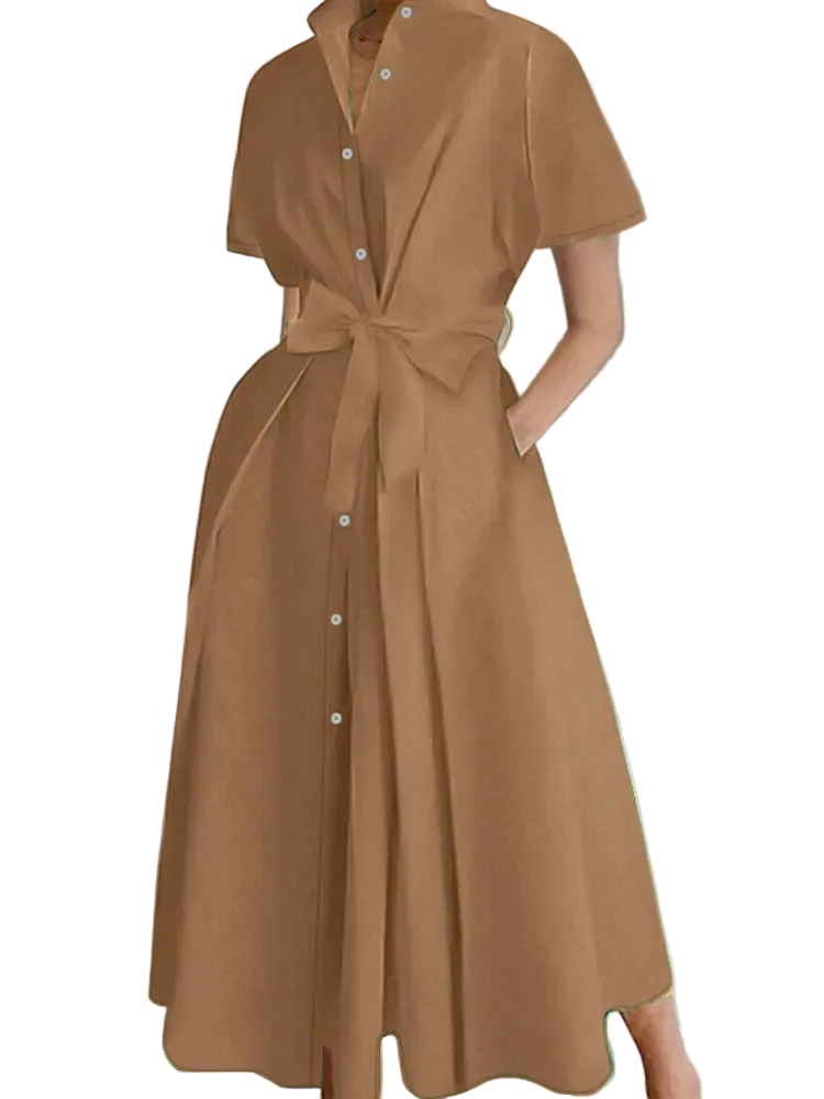 vestoraa midi dress turn-down - dress unisex outfit with precision in black metal (USA)