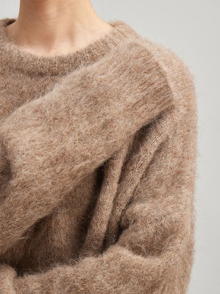 unisex classic outfit vestoraa suyadream warm alpaca pullovers woman, dropped - daily wear garment with black design detail