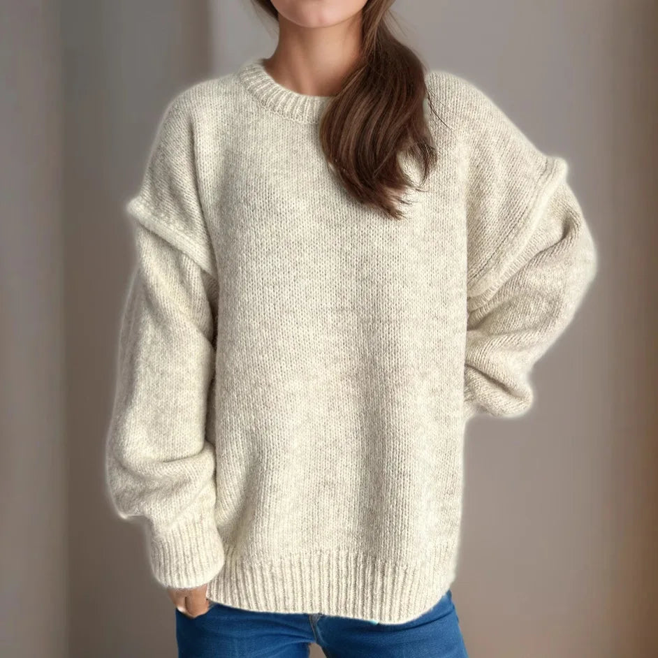 vestoraa 's loose thickened round neck sweater outfit 9 - casual unisex garment with precision (USA)