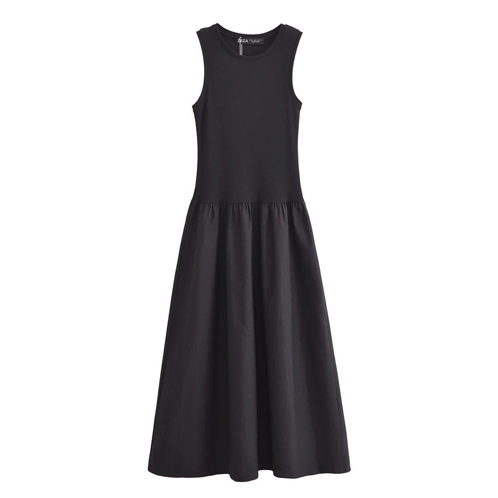vestoraa black dress slim simple o neck outfit 7 - casual unisex garment with precision (USA)