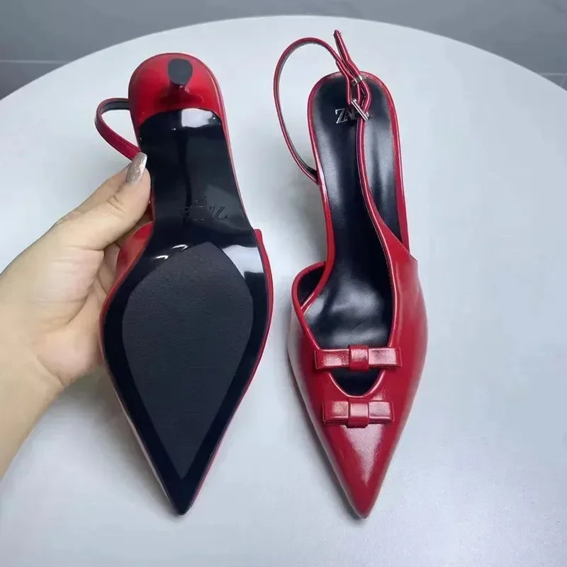 vestoraa brand designer pointed toe back strap outfit 6 - formal unisex garment with designer (USA)