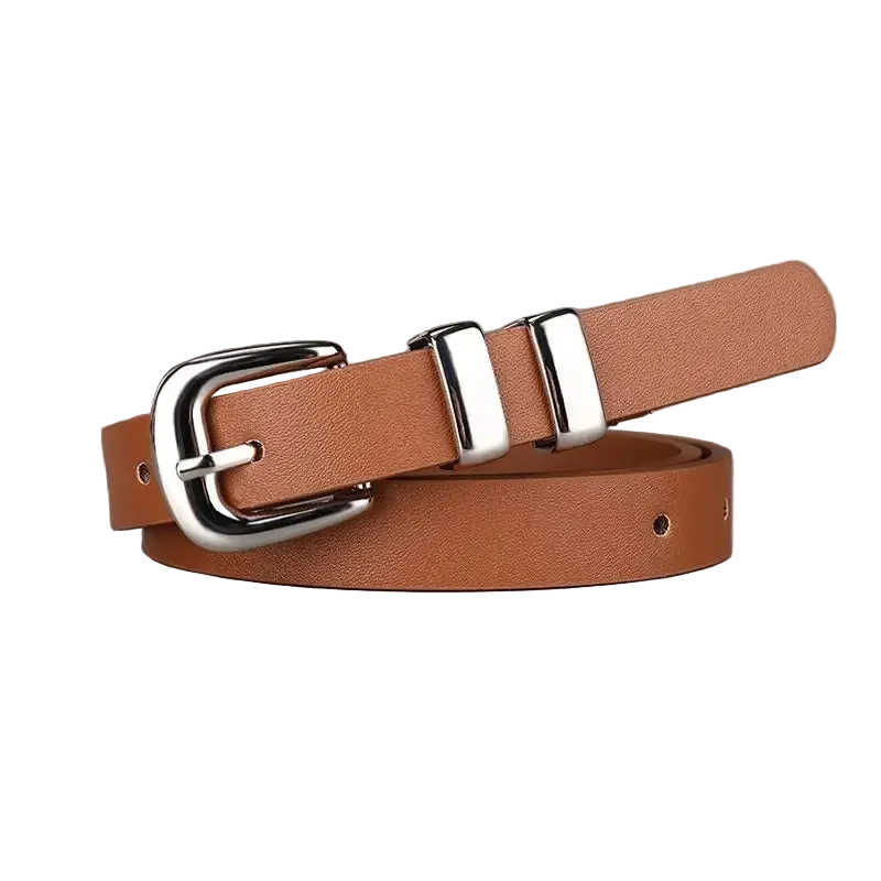 vestoraa retro small belt 's jeans belt thin black - modern unisex outfit with precision in black metal (USA)