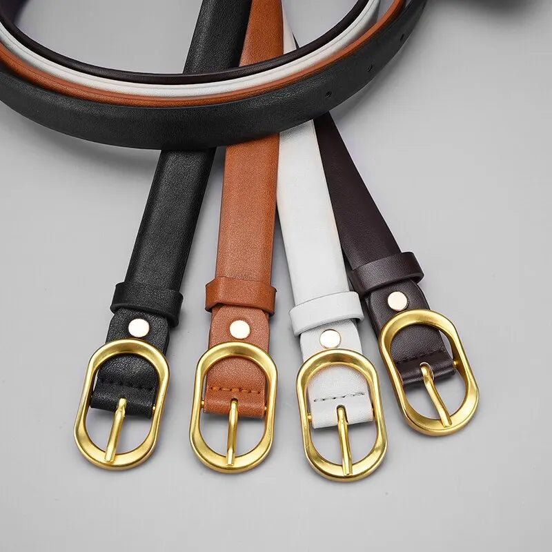 Vestoraa vestoraa 's belt trend golden buckle belt personalized unisex garment - precision metal outfit (USA)