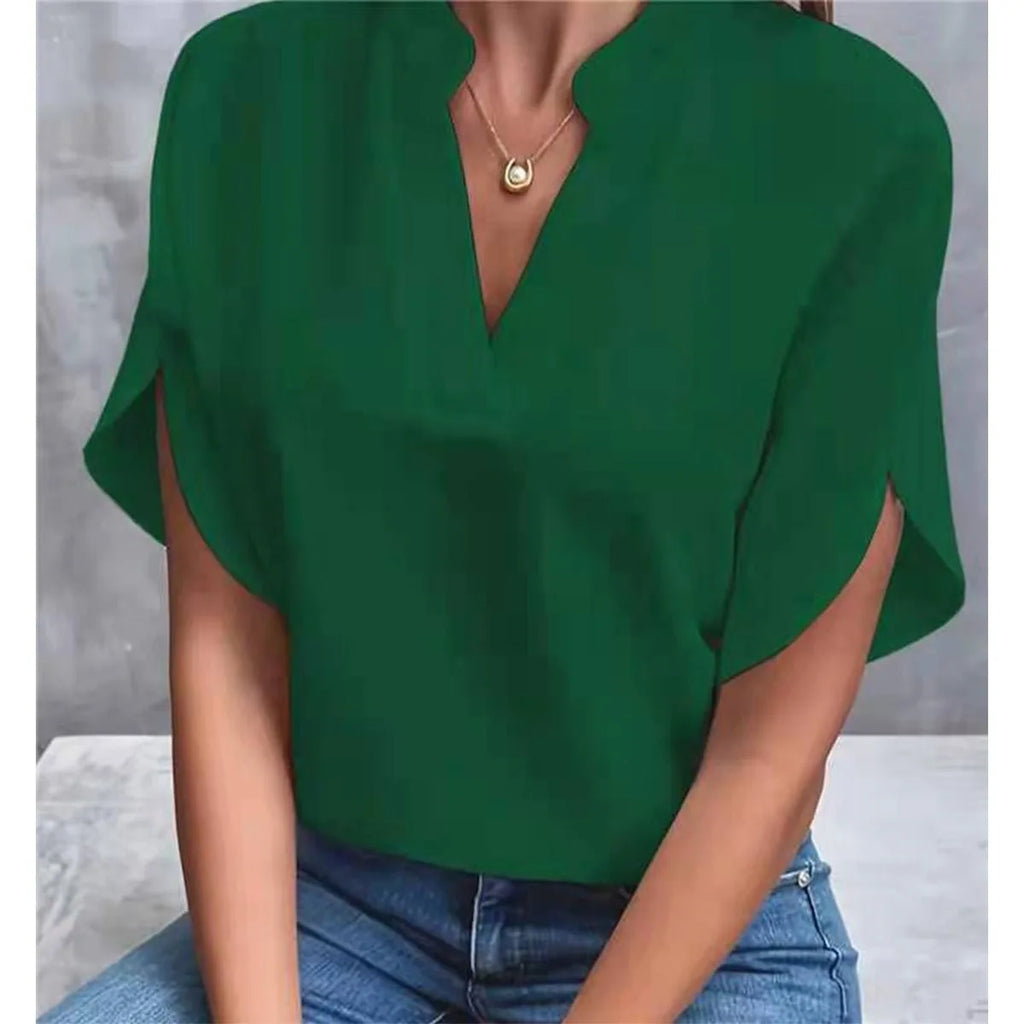 vestoraa pcs woman solid color shirts lady casual outfit 10 - casual unisex garment with precision (USA)