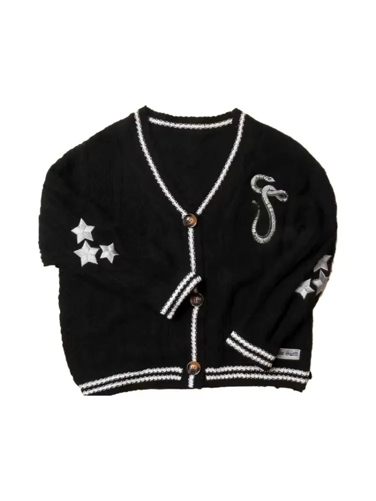vestoraa reputation cardigan snake star cardigan outfit 6 - casual unisex garment with precision (USA)