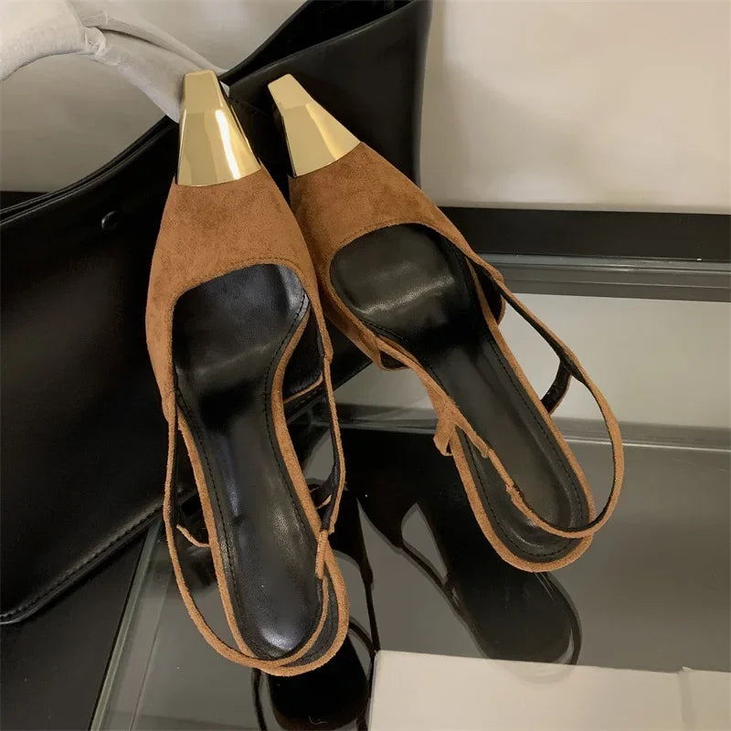 Vestoraa vestoraa eilyken street style pointed toe pumps unisex garment - silk fit metal outfit (USA)