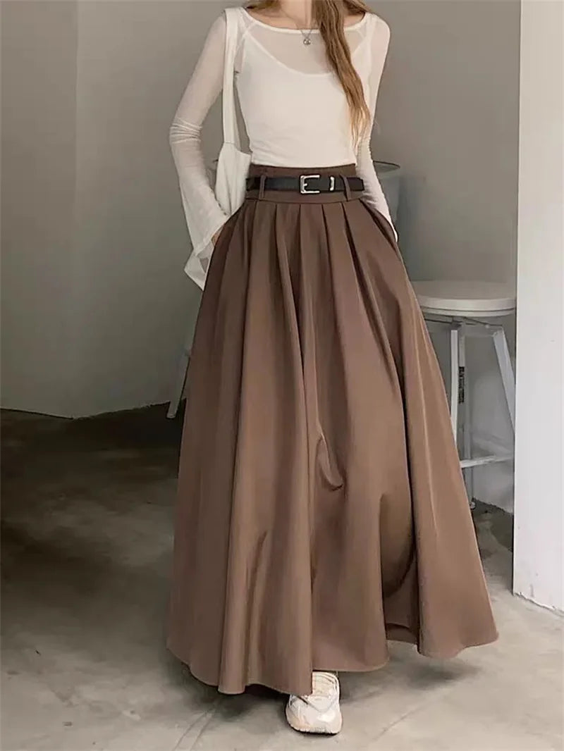 vestoraa waist jupe pleating swing skirt outfit 5 - casual unisex garment with precision (USA)