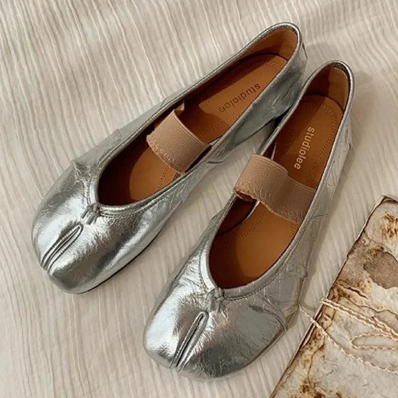 Vestoraa vestoraa retro round split toe flat sneaker designer shoes unisex garment - designer metal outfit (USA)