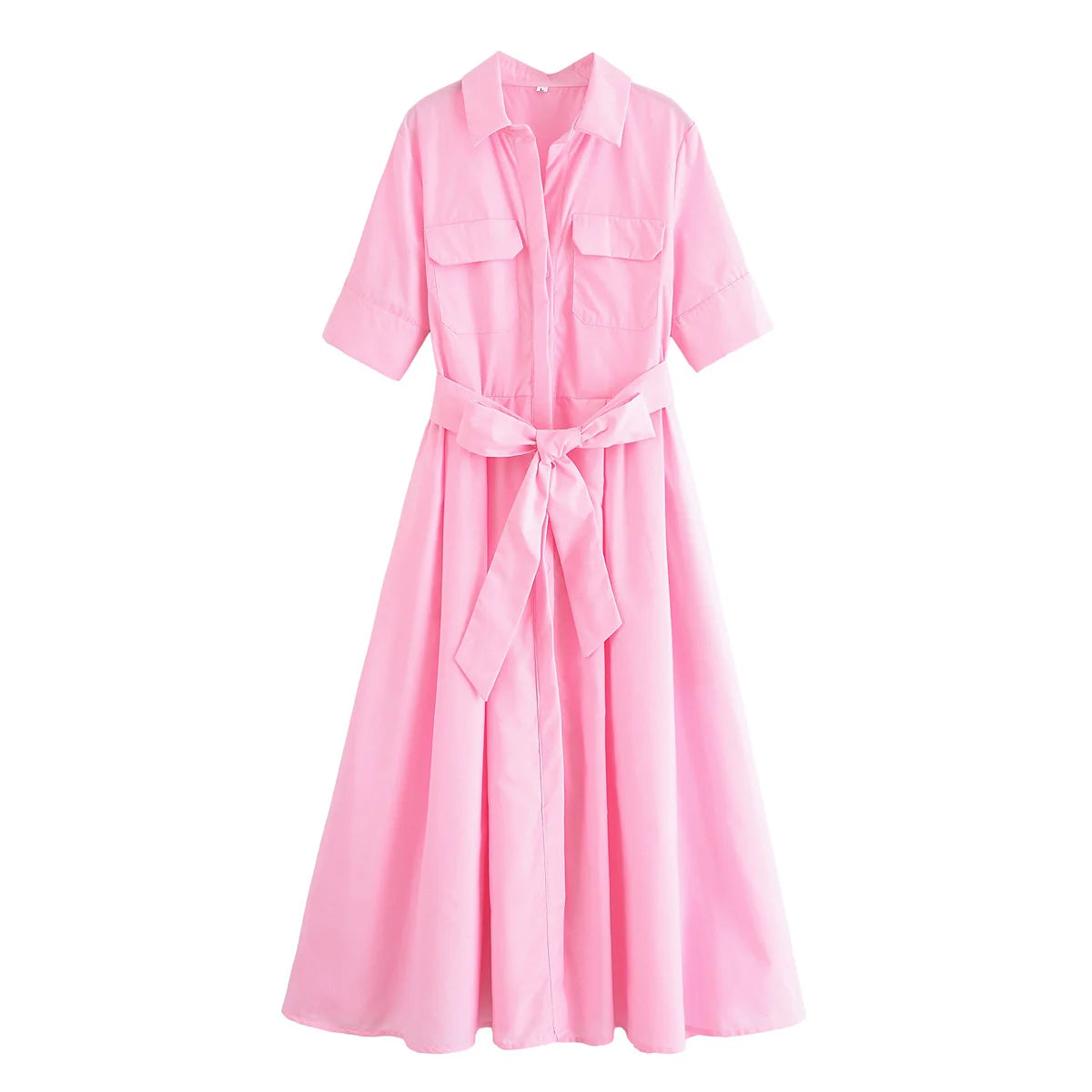vestoraa loose lapel belt decoration midi short outfit 16 - casual unisex garment with precision (USA)