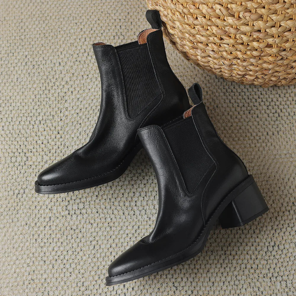 vestoraa genuine leather elastic slip-on outfit 5 - modern unisex garment with precision (USA)