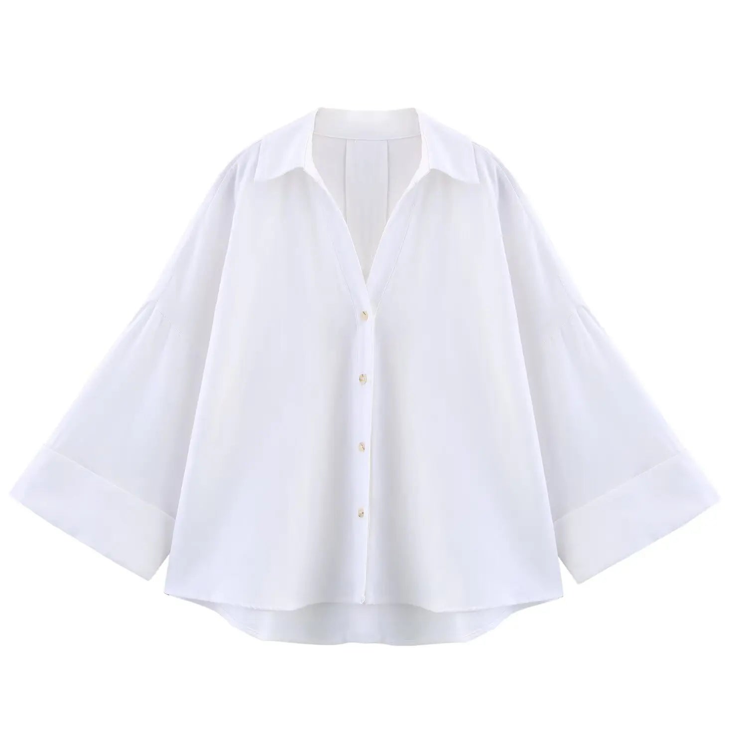 vestoraa 's curled wide sleeves linen blended outfit 5 - classic unisex garment with precision (USA)