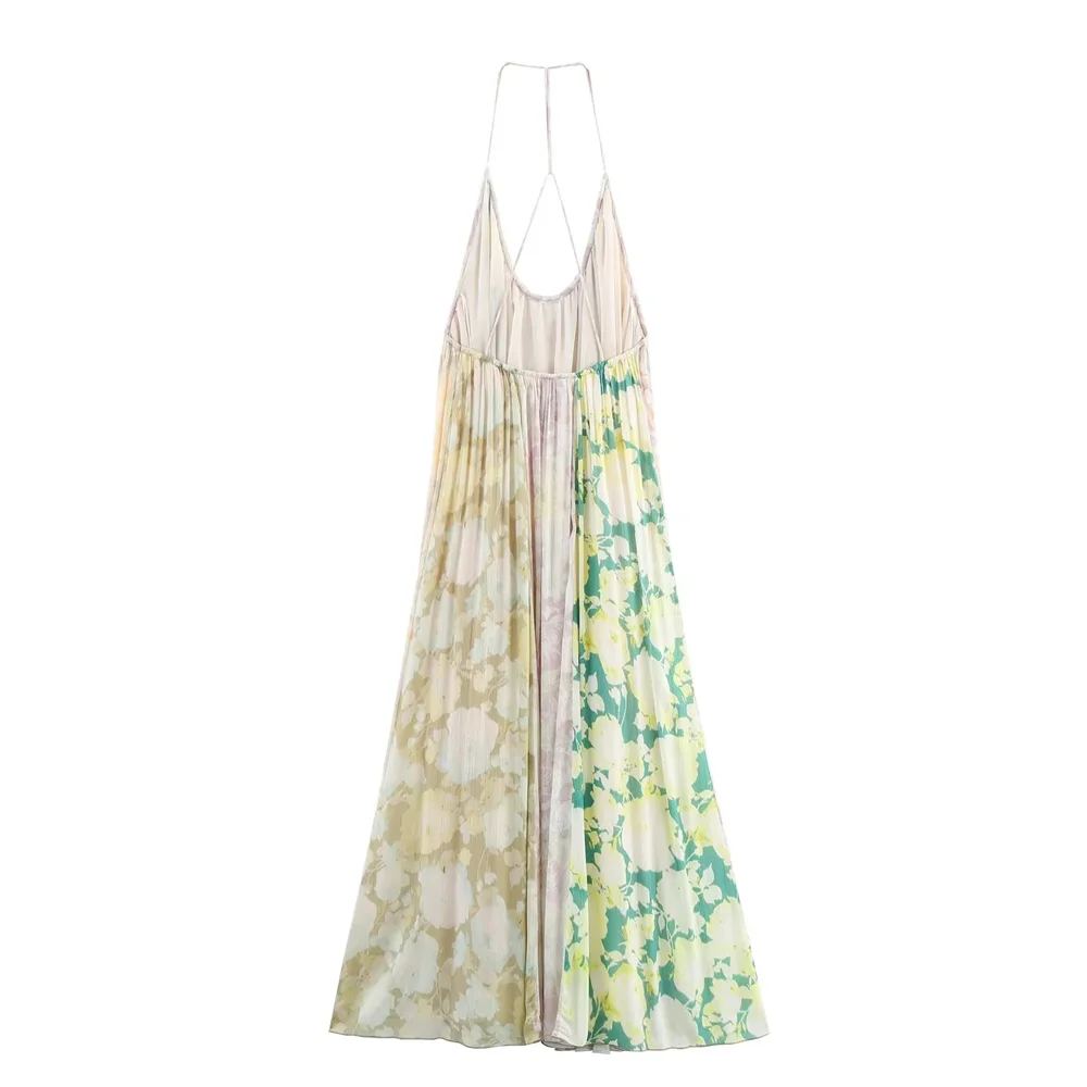 Vestoraa vestoraa flower print patchwork style dress unisex garment - precision metal outfit (USA)