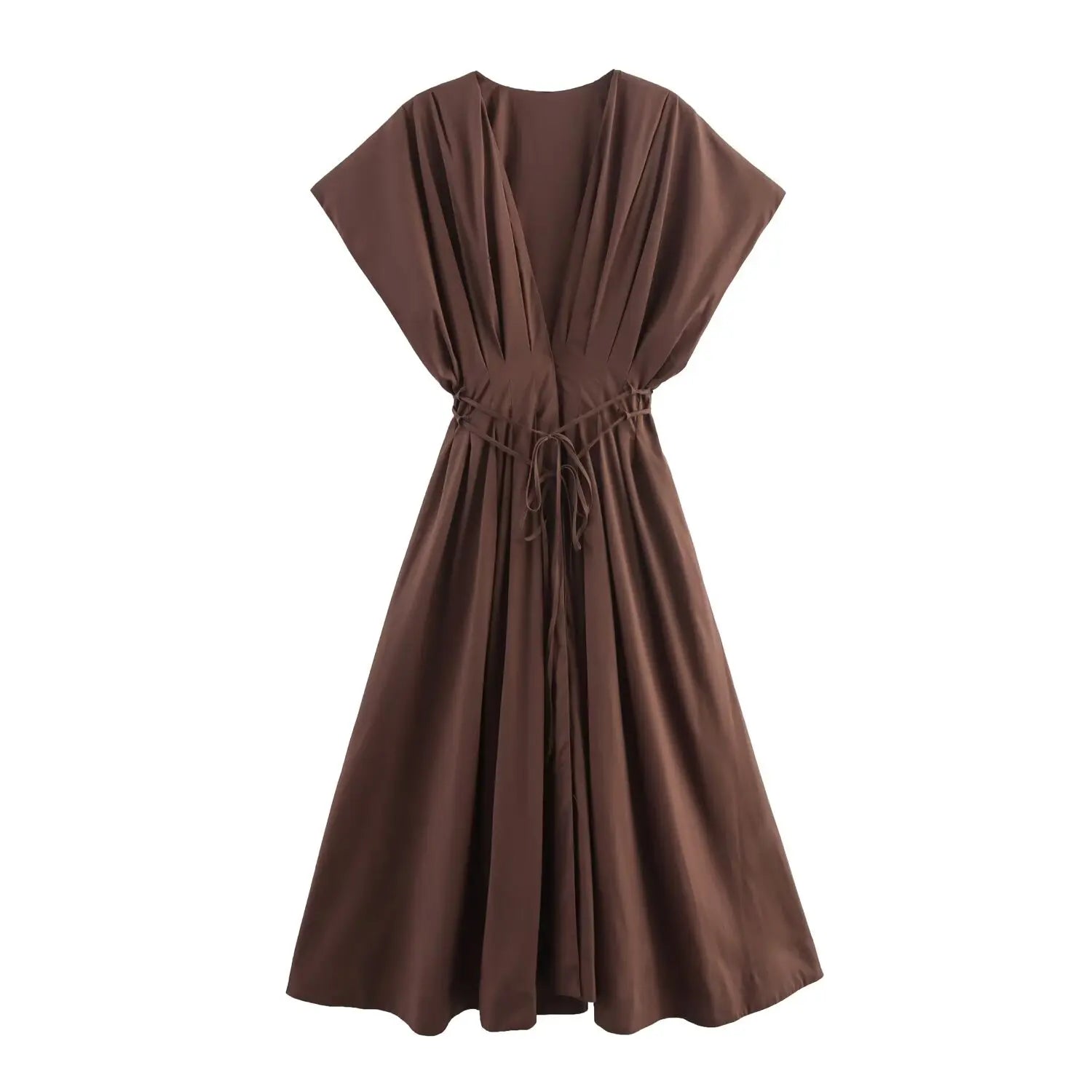 vestoraa long dress solid v-neck outfit 9 - dress unisex garment with precision (USA)