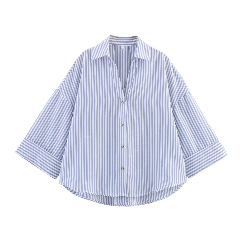 vestoraa 's curled wide sleeves linen blended outfit 6 - classic unisex garment with precision (USA)