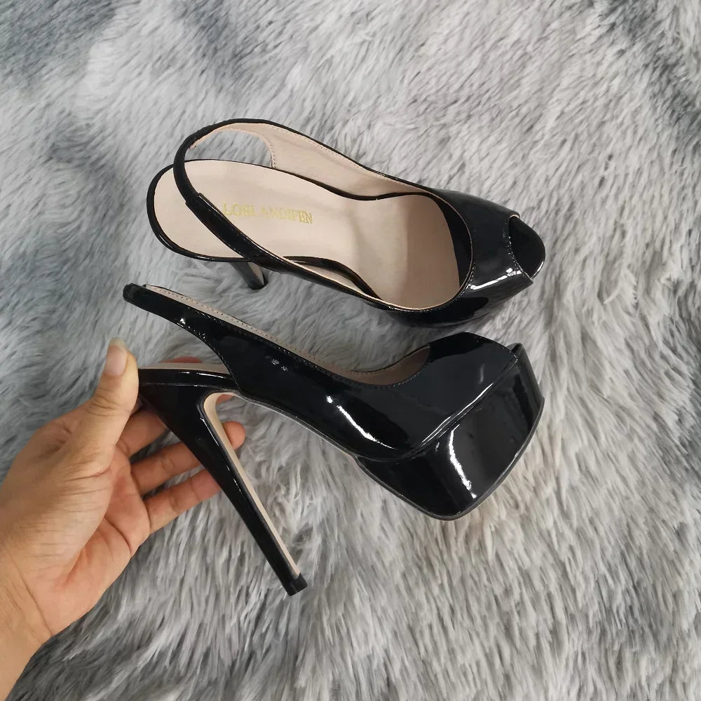 unisex classic outfit vestoraa pumps stilettos cm platform stripper - daily wear garment with black design detail (USA)