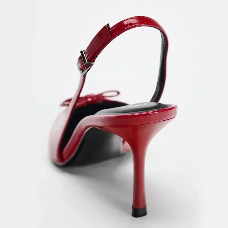 vestoraa brand designer pointed toe back strap outfit detail - reliable design, designer, waterproof formal design (USA)
