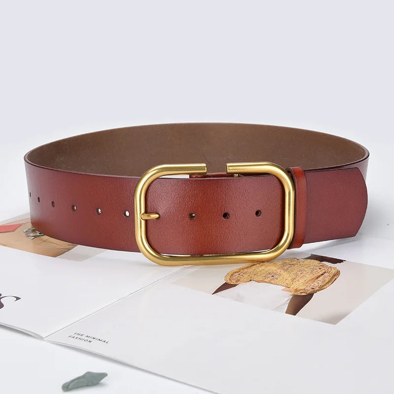 vestoraa trends genuine leather belt. wide outfit detail - reliable design, precision, waterproof casual design (USA)