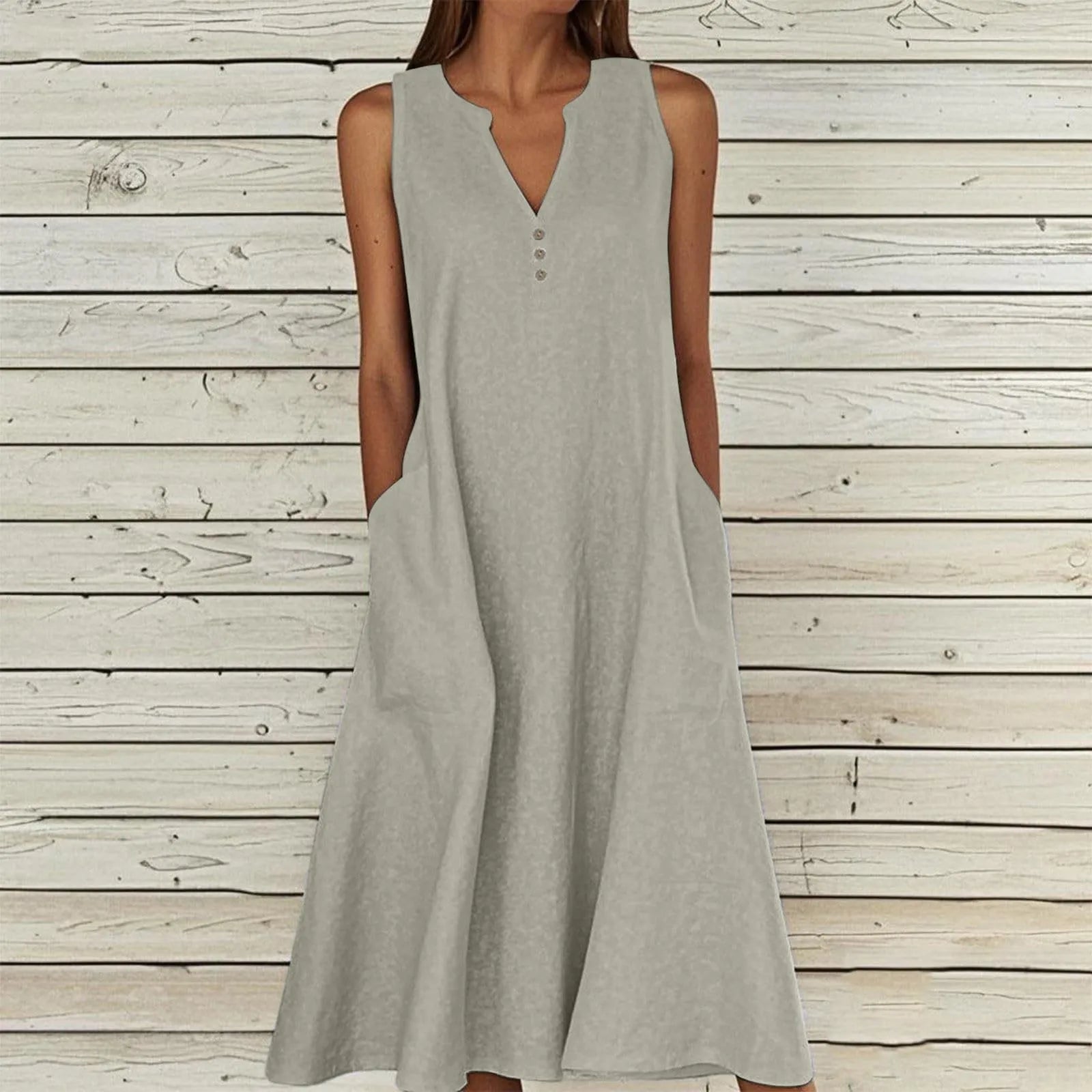 vestoraa breathable midi dress linen blend outfit 12 - casual unisex garment with precision (USA)