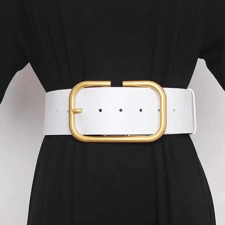 vestoraa trends genuine leather belt. wide outfit 8 - casual unisex garment with precision (USA)