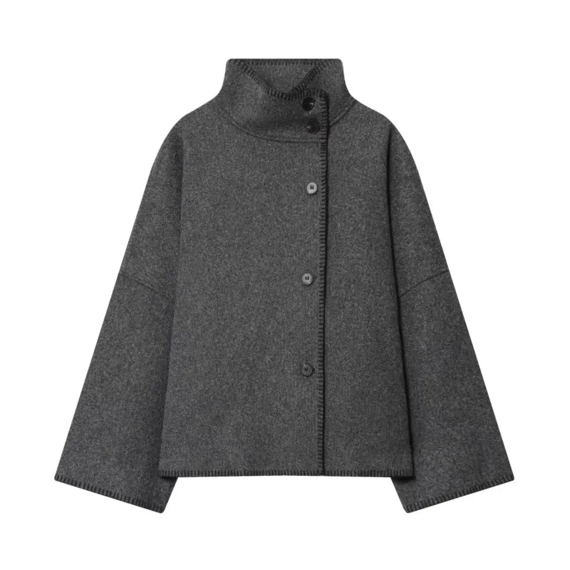 SEGA Official vestoraa wool jacket wide shoulder vintage neck unisex garment - precision metal outfit (USA)