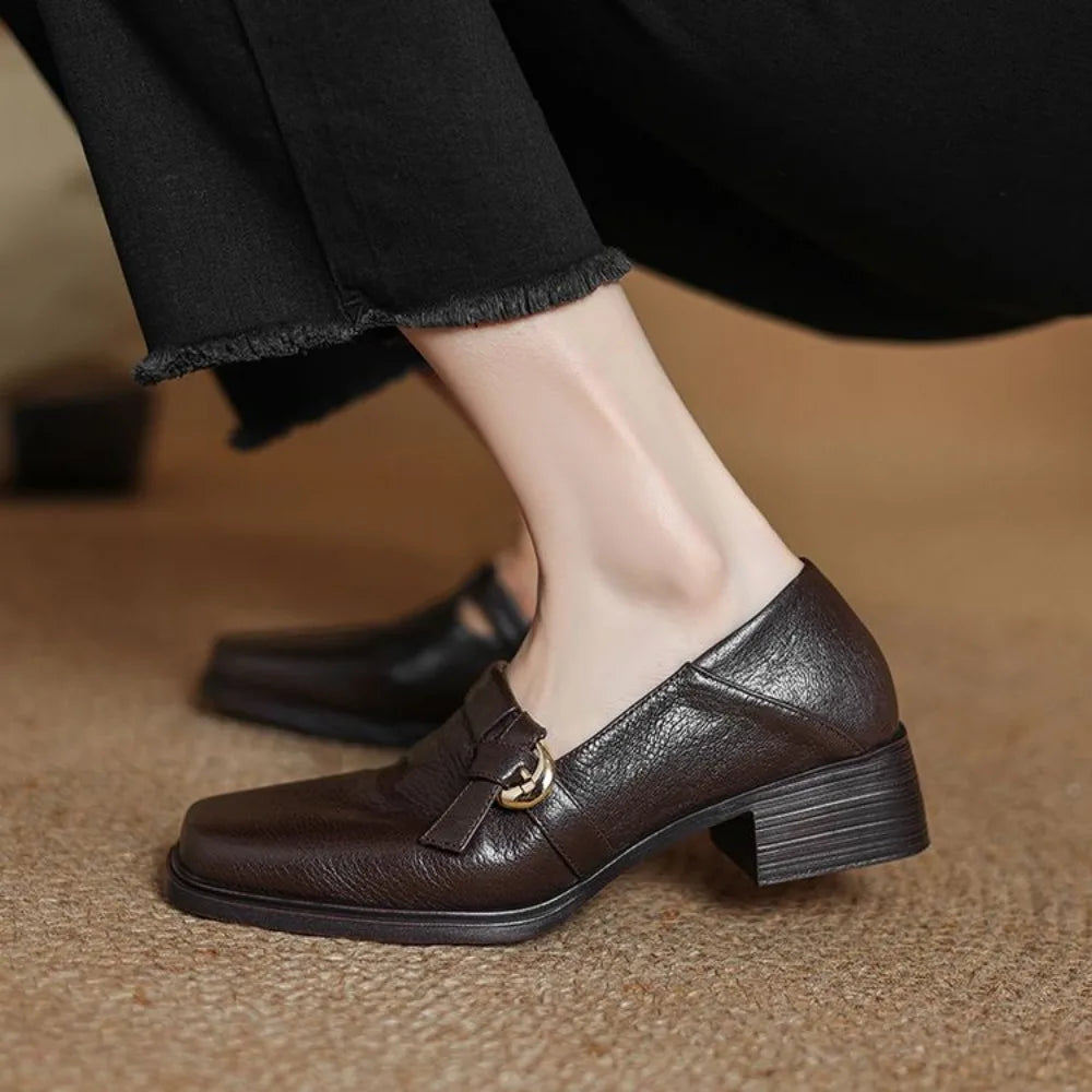 unisex classic outfit vestoraa natural leather loafers flat shoes brand - daily wear garment with black design detail (USA)