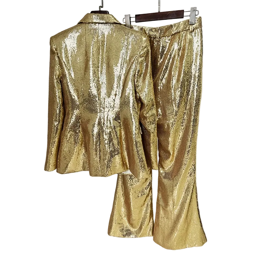 unisex dress outfit vestoraa dazzling sequined suit set, suoer - daily wear garment with neutral design detail (USA)