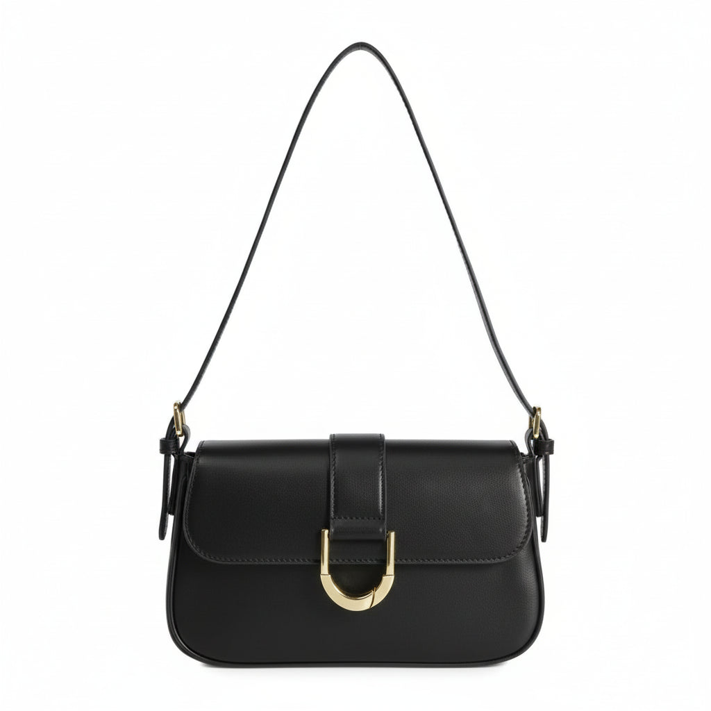 Vestoraa vestoraa retro patent leather shoulder bag flap unisex garment - precision metal outfit (USA)