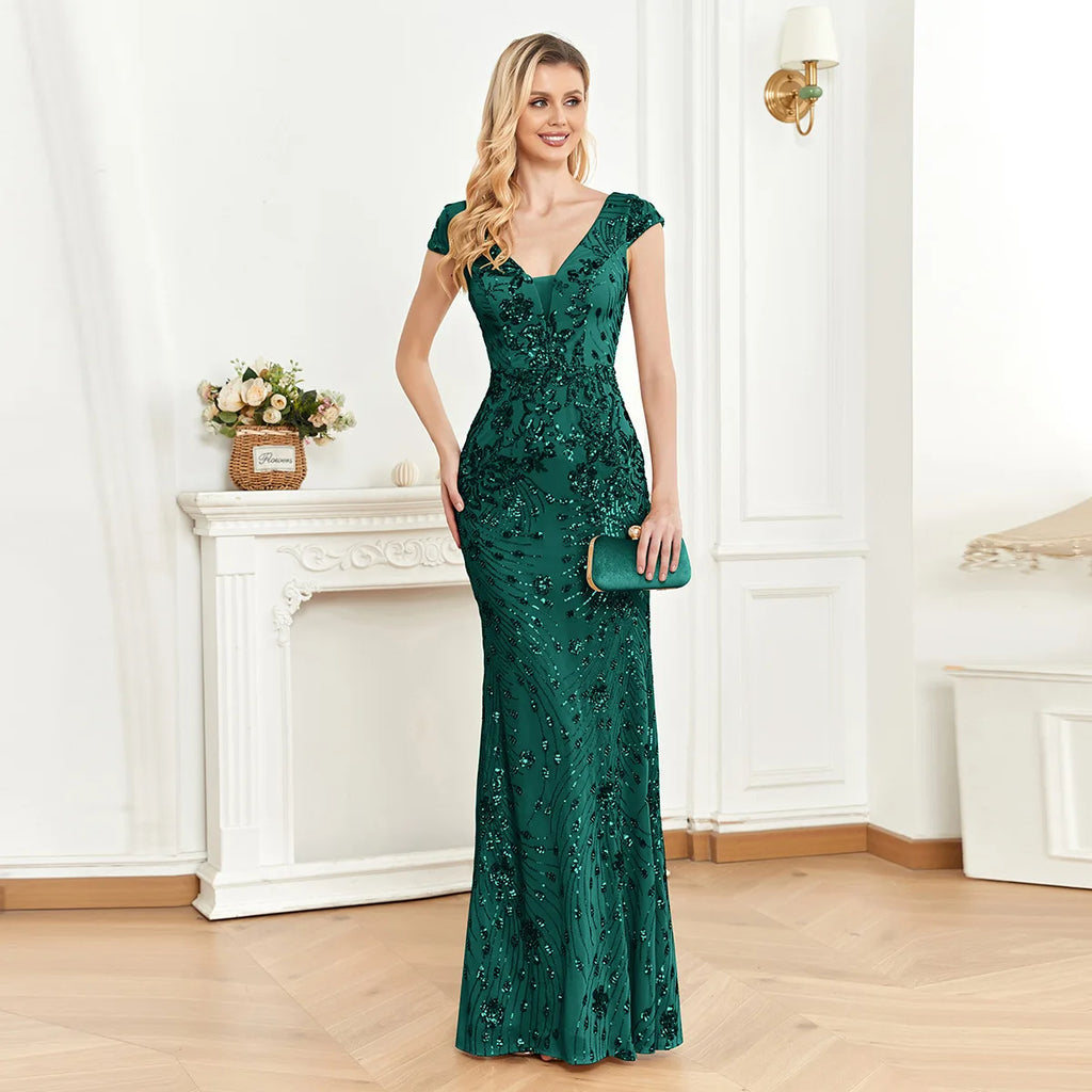 vestoraa champagne sequin evening dress beauty outfit 6 - casual unisex garment with precision (USA)