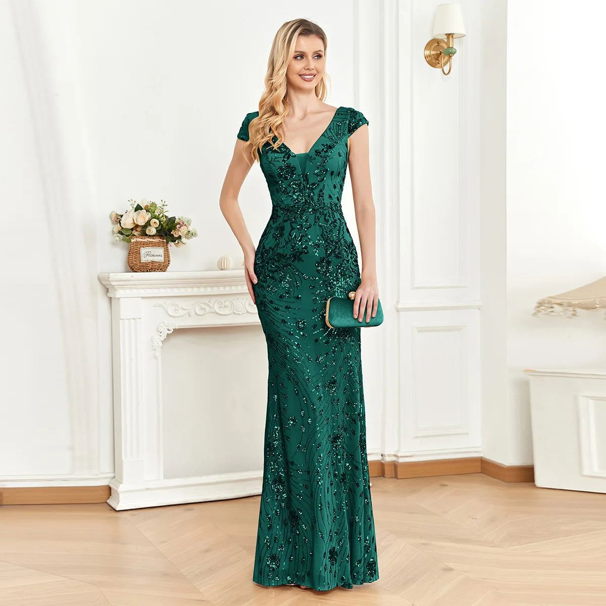 vestoraa champagne sequin evening dress beauty outfit 6 - casual unisex garment with precision (USA)