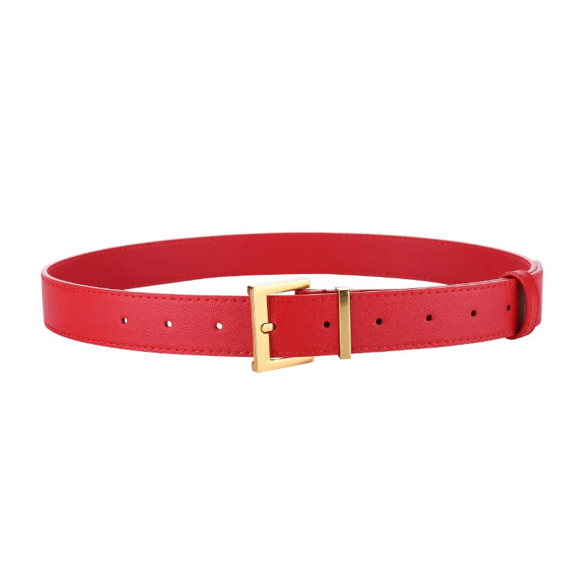 vestoraa square pin buckle leather belt classic solid color outfit 11 - formal unisex garment with precision (USA)