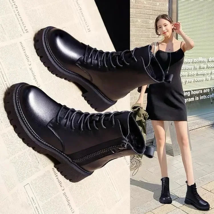 Vestoraa vestoraa mid length boots black anti slip trendy unisex garment - precision metal outfit (USA)