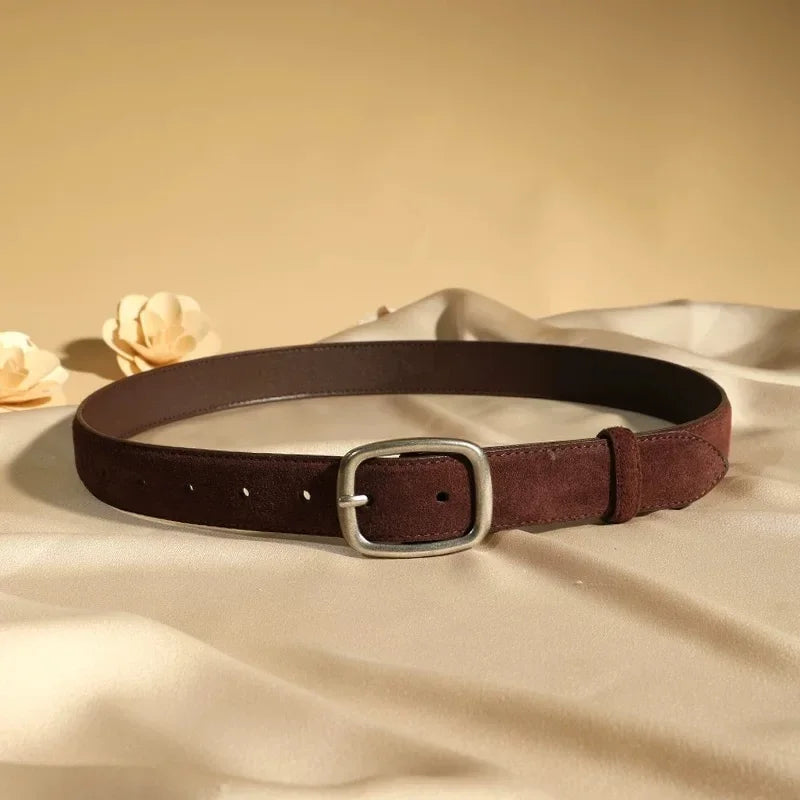 vestoraa skinny belts vintage suede cowhide outfit 13 - dress unisex garment with precision (USA)