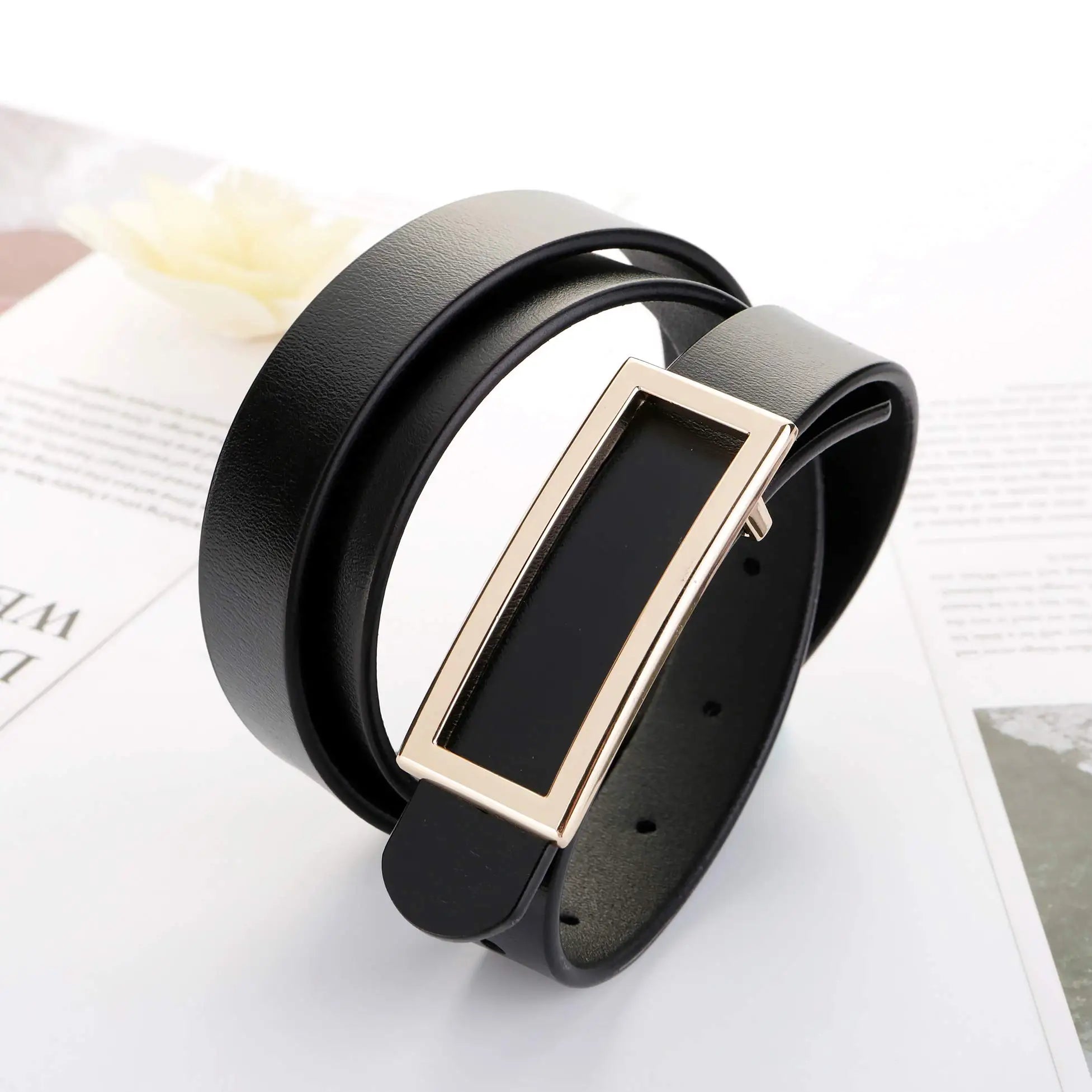 unisex modern outfit vestoraa genuine leather belts belt female metal - daily wear garment with black design detail (USA)