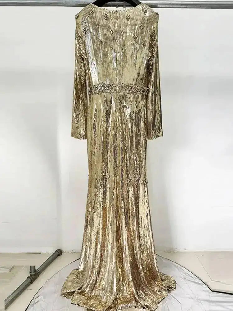 unisex classic outfit vestoraa eshin s glamorous gold sequin sparkle - everyday wear garment with black design detail (USA)