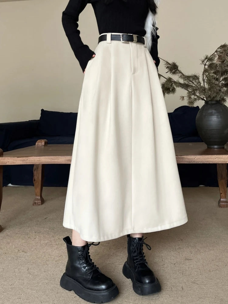 vestoraa qiukichonson thick mid long skirts s woolen outfit 5 - vintage unisex garment with precision (USA)