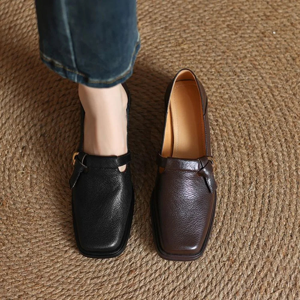 Vestoraa vestoraa natural leather loafers flat shoes brand unisex garment - precision metal outfit (USA)