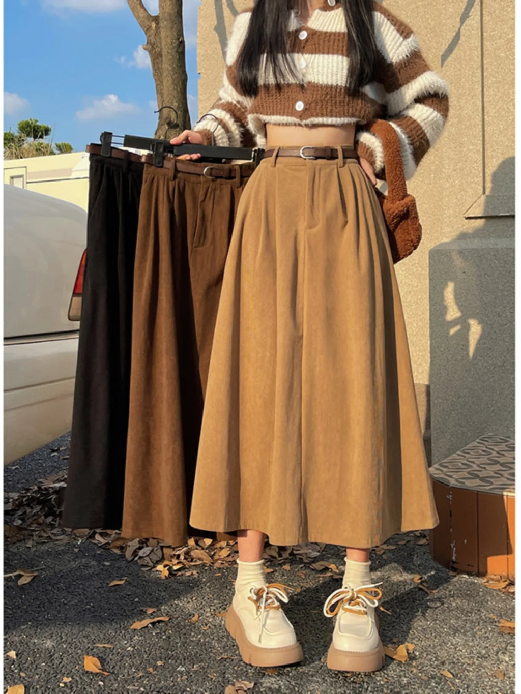 vestoraa waist midi skirt season style outfit detail - reliable design, precision, waterproof casual design (USA)