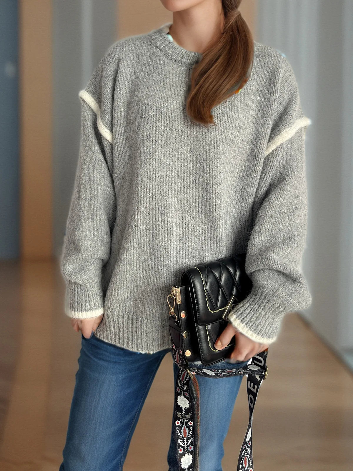 Vestoraa vestoraa 's loose thickened round neck sweater unisex garment - precision polished outfit (USA)