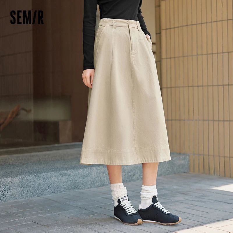 vestoraa semir skirt solid color simple versatile outfit detail - reliable design, precision, waterproof casual design (USA)