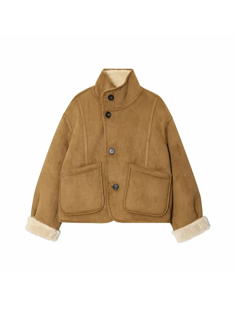 vestoraa double-sided wear lamb velvet coat 's outfit detail - reliable design, precision, waterproof classic design (USA)