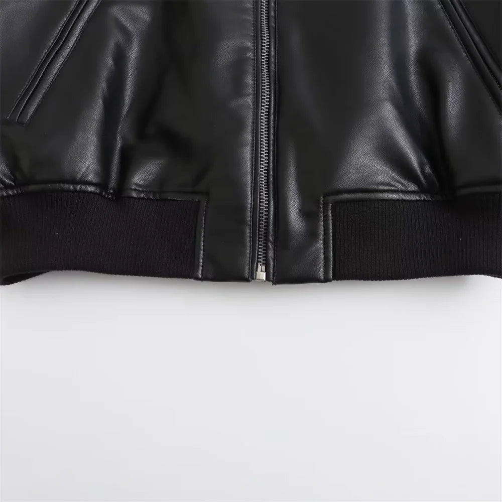 unisex classic outfit vestoraa 's versatile short motorcycle faux - daily wear garment with black design detail (USA)
