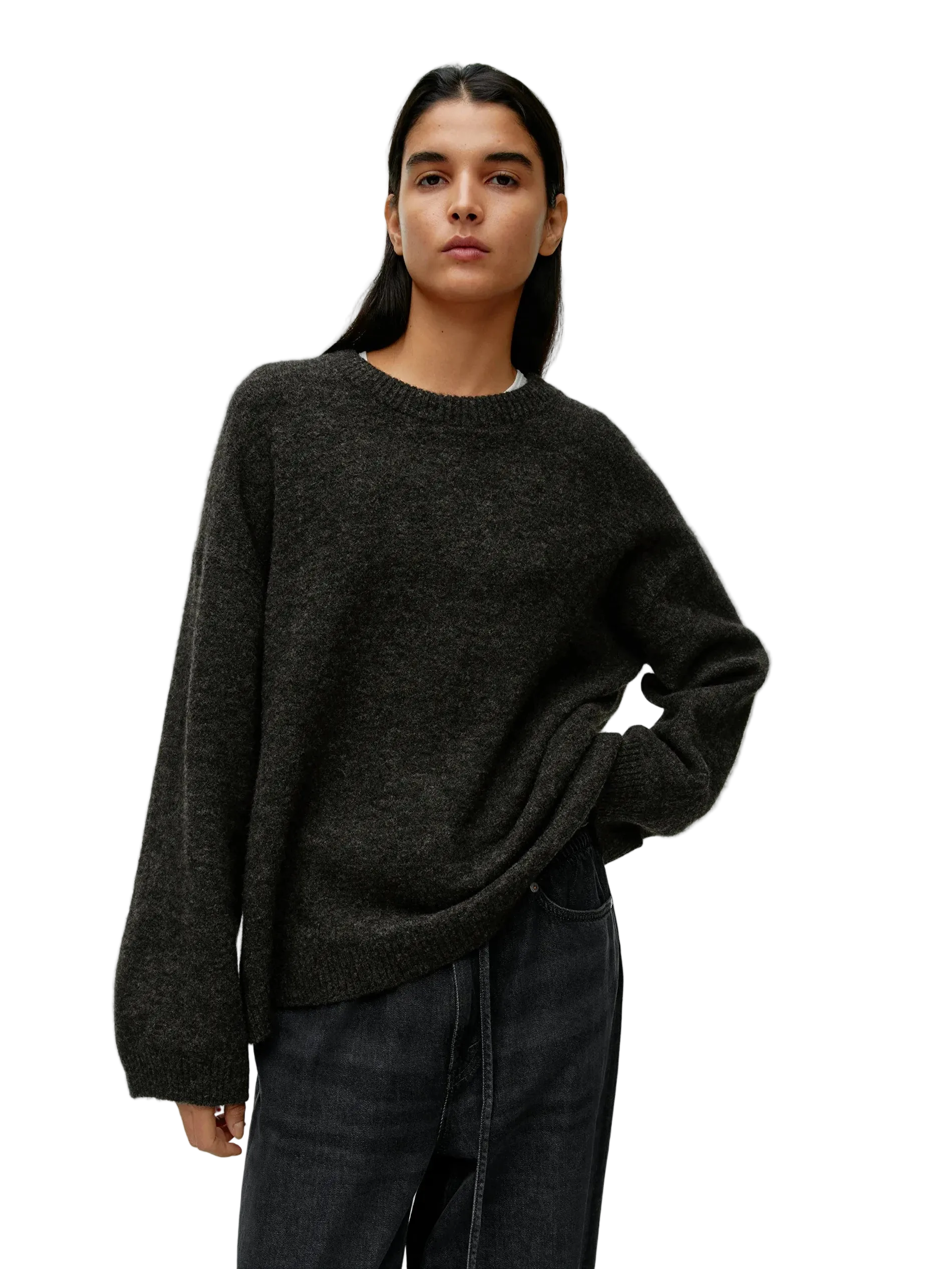vestoraa hirsionsan basic o neck lantern sleeve sweater outfit 9 - classic unisex garment with precision (USA)