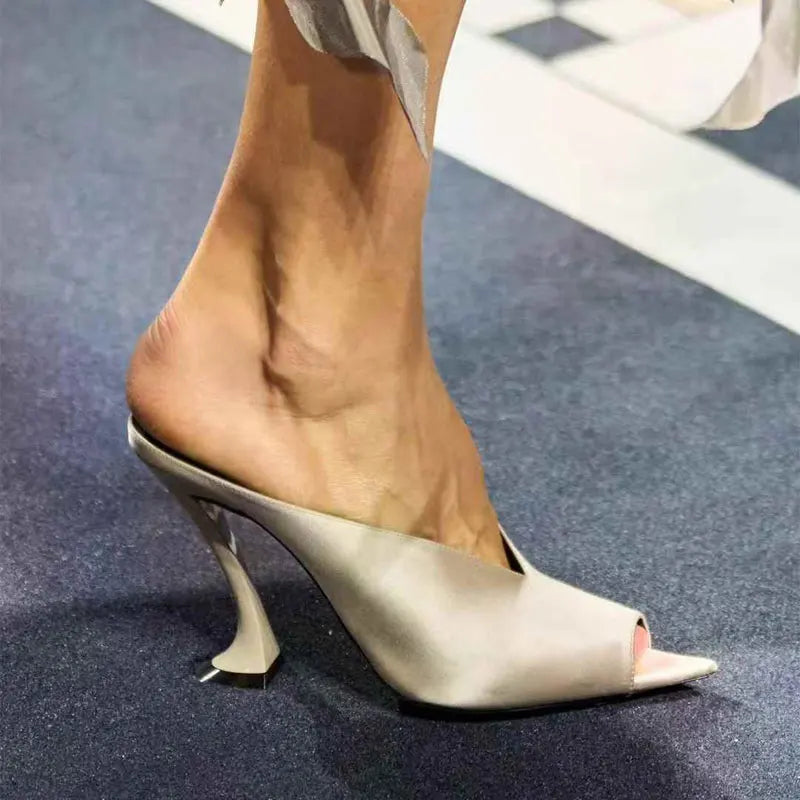 unisex classic outfit vestoraa 's stiletto heel slippers - daily wear garment with black design detail (USA)