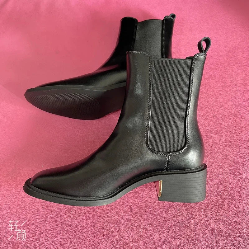 unisex modern outfit vestoraa miss keith retro british style ankle boots - daily wear garment with black design detail (USA)