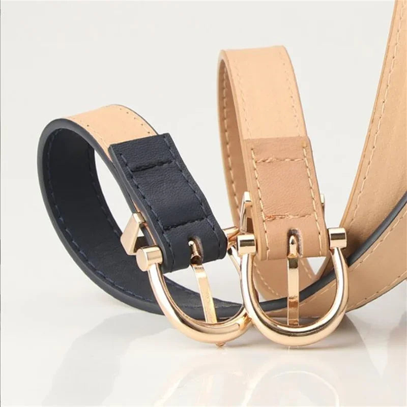 vestoraa belts pu leather simple metal buckle belt outfit 5 - casual unisex garment with precision (USA)