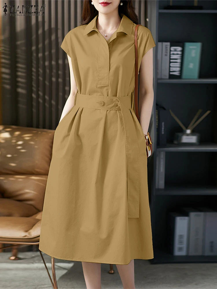 vestoraa casual shirtdress turn-down - casual unisex outfit with precision in neutral metal (USA)