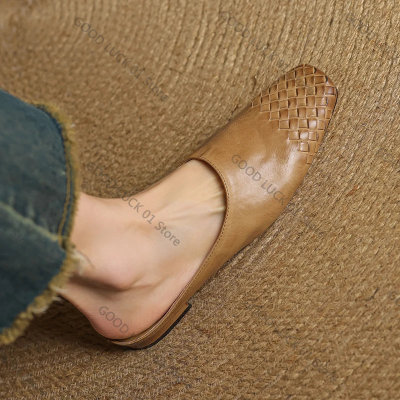 vestoraa mules genuine leather shoes outfit detail - tailored design, precision, waterproof dress design (USA)