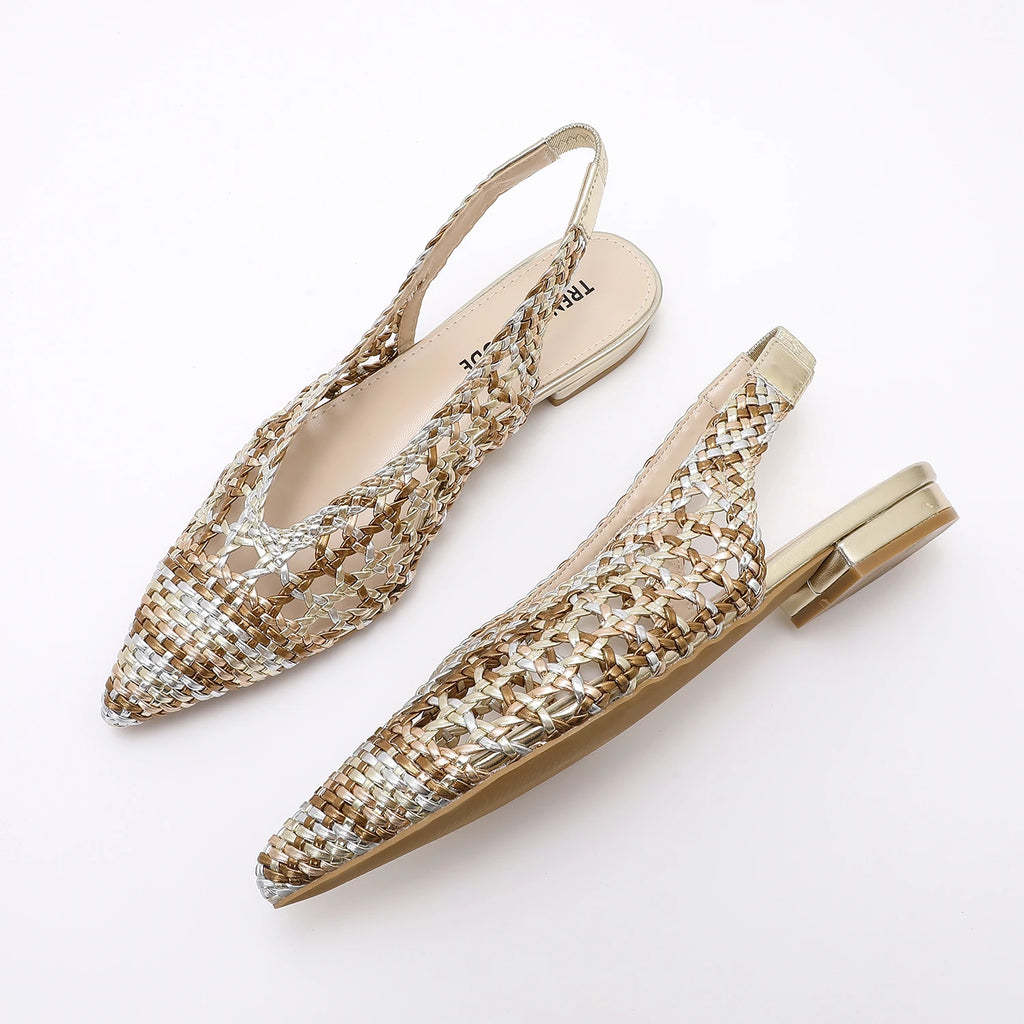 vestoraa trendin mode braided pointed toe slingback outfit detail - reliable design, precision, waterproof formal design